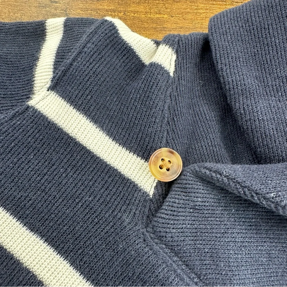 Baby GAP Navy Blue Striped Shawl Neck Sweater, 3T